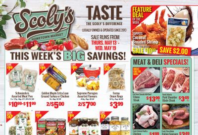 Scoly's Hometown Market Flyer May 13 to 19