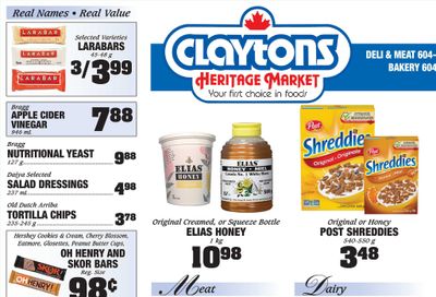 Claytons Heritage Market Flyer May 14 to 20