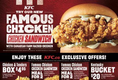KFC Canada Coupons (AB & MB), until July 4, 2021