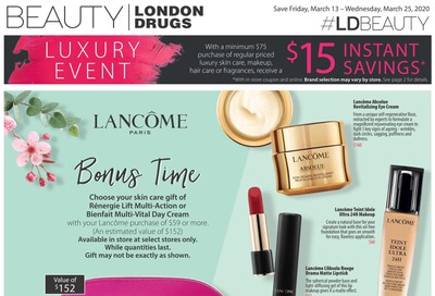 London Drugs Luxury Event Flyer March 13 to 25