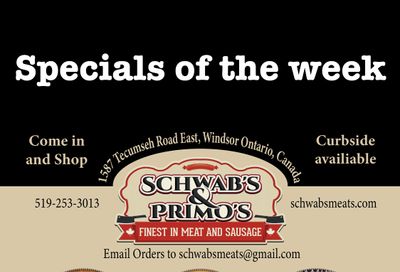 Schwab's & Primo's Flyer April 13 to 17May 18 to 22