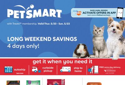 PetSmart Long Weekend Savings Flyer May 20 to 23