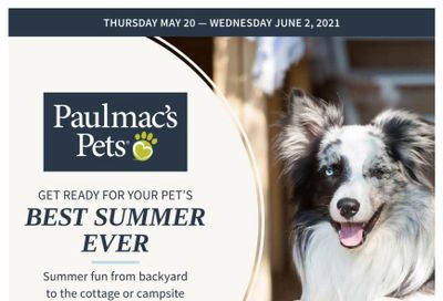 Paulmac's Pets Flyer May 20 to June 2