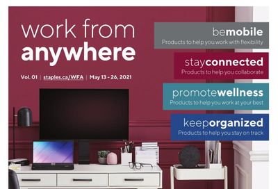 Staples Work from Anywhere Flyer May 13 to 26