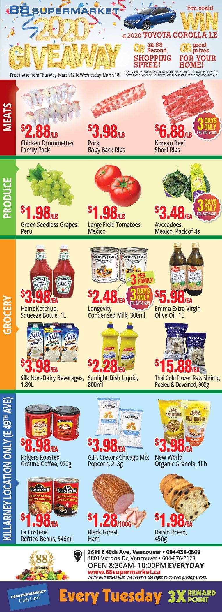 88 Supermarket Flyer March 12 to 18