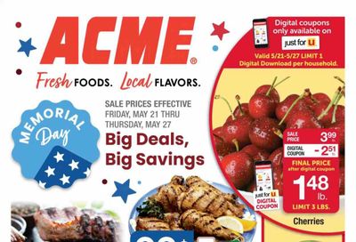 ACME (DE, NJ, NY, PA) Weekly Ad Flyer May 21 to May 27