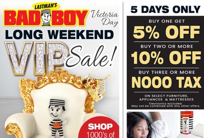 Lastman's Bad Boy Superstore Flyer May 20 to 24