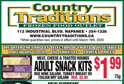 Country Traditions Flyer March 12 to 19