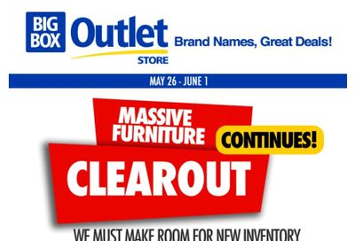Big Box Outlet Store Flyer May 26 to June 1