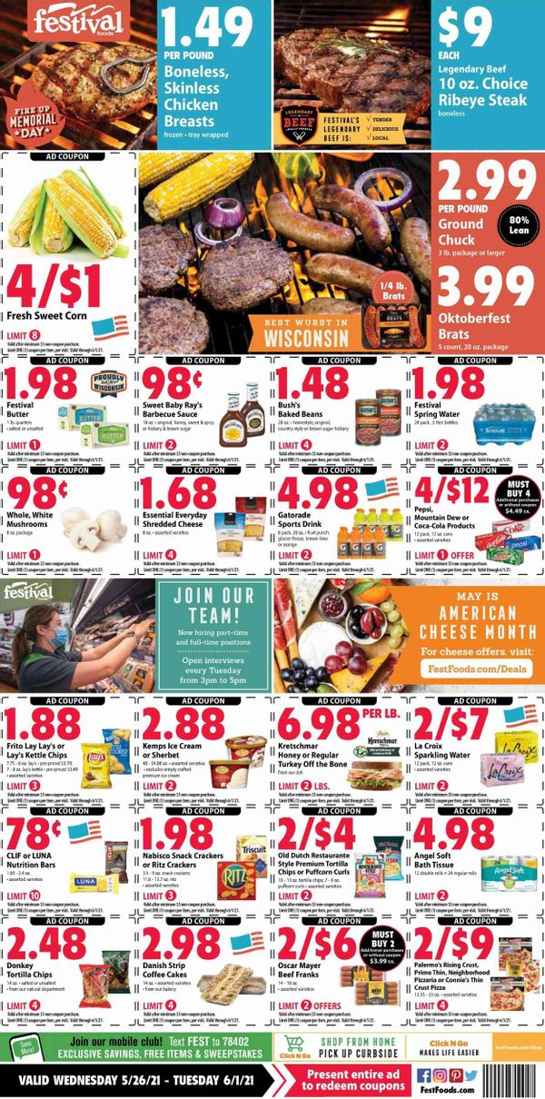 Festival Foods (WI) Weekly Ad Flyer May 26 to June 1