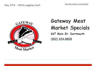 Gateway Meat Market Flyer May 27 to June 2