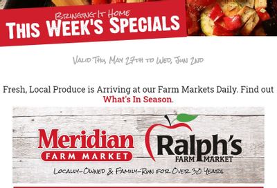 Meridian Farm Market Flyer May 27 to June 2