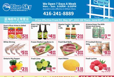 Blue Sky Supermarket (North York) Flyer May 28 to June 3