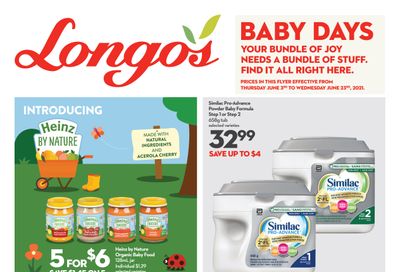 Longo's Baby Days Flyer June 3 to 23