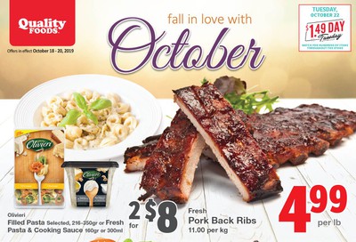 Quality Foods Weekend Specials Flyer October 18 to 20