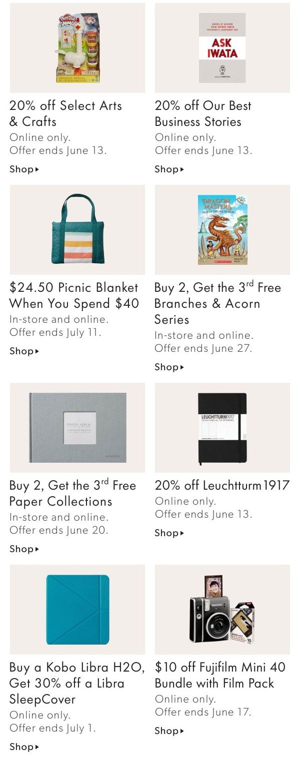 Chapters Indigo Online Deals of the Week June 7 to 13
