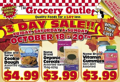 The Grocery Outlet 3-Day Sale Flyer October 18 to 20