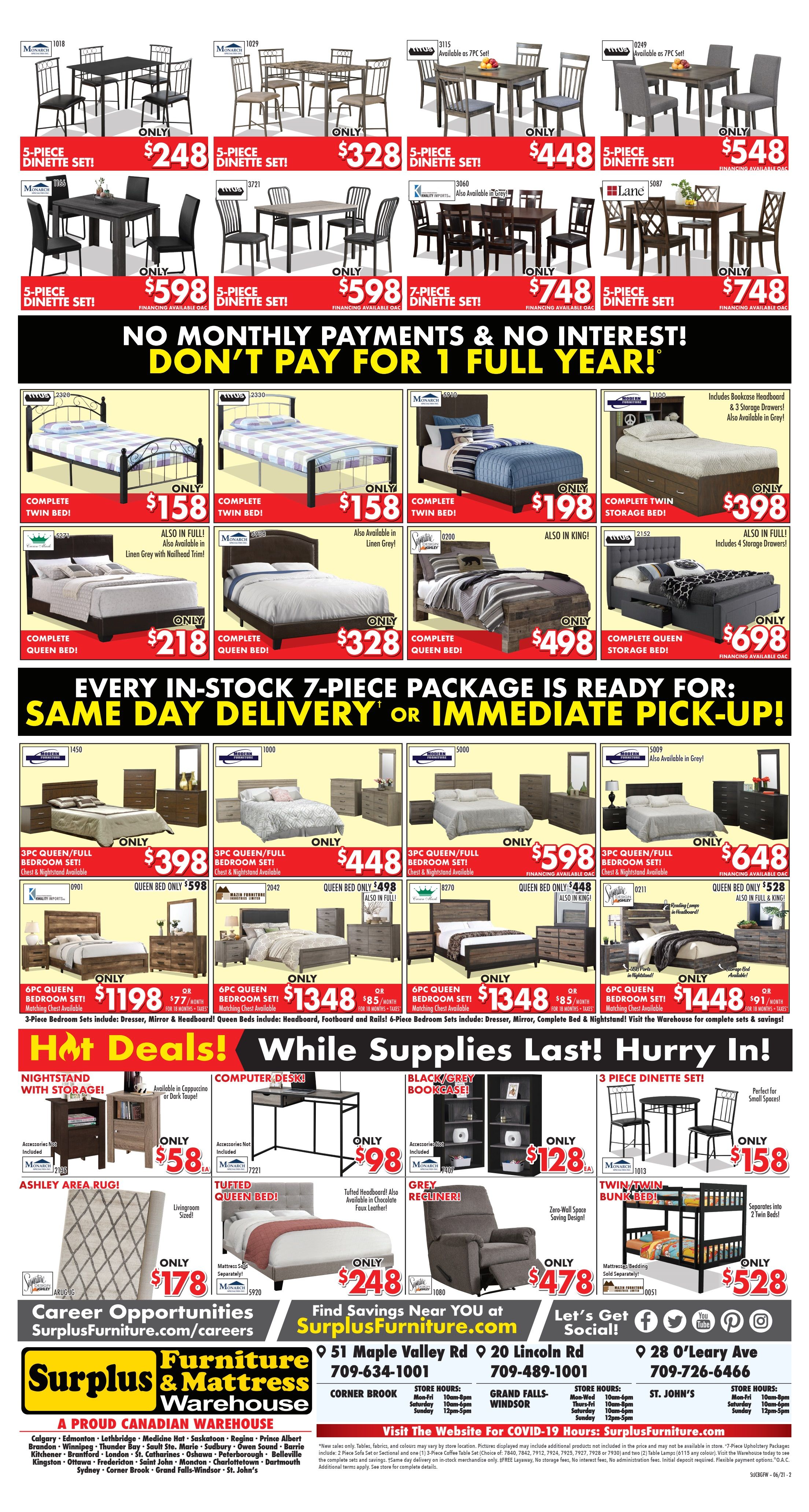 Surplus Furniture & Mattress Warehouse (St. John's) Flyer June 14 to 27