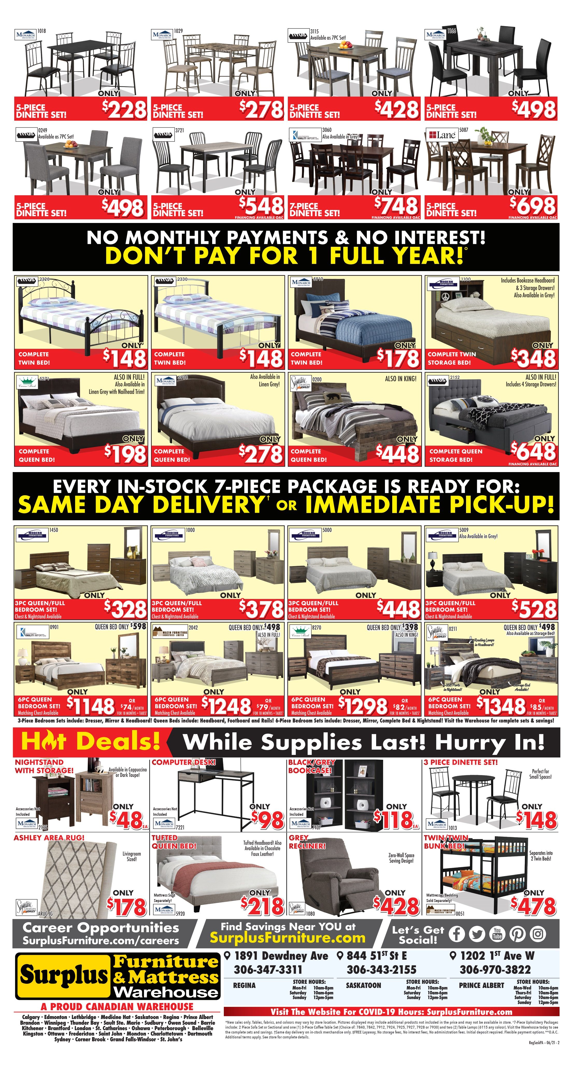 Surplus Furniture & Mattress Warehouse (Saskatoon) Flyer June 14 to 27