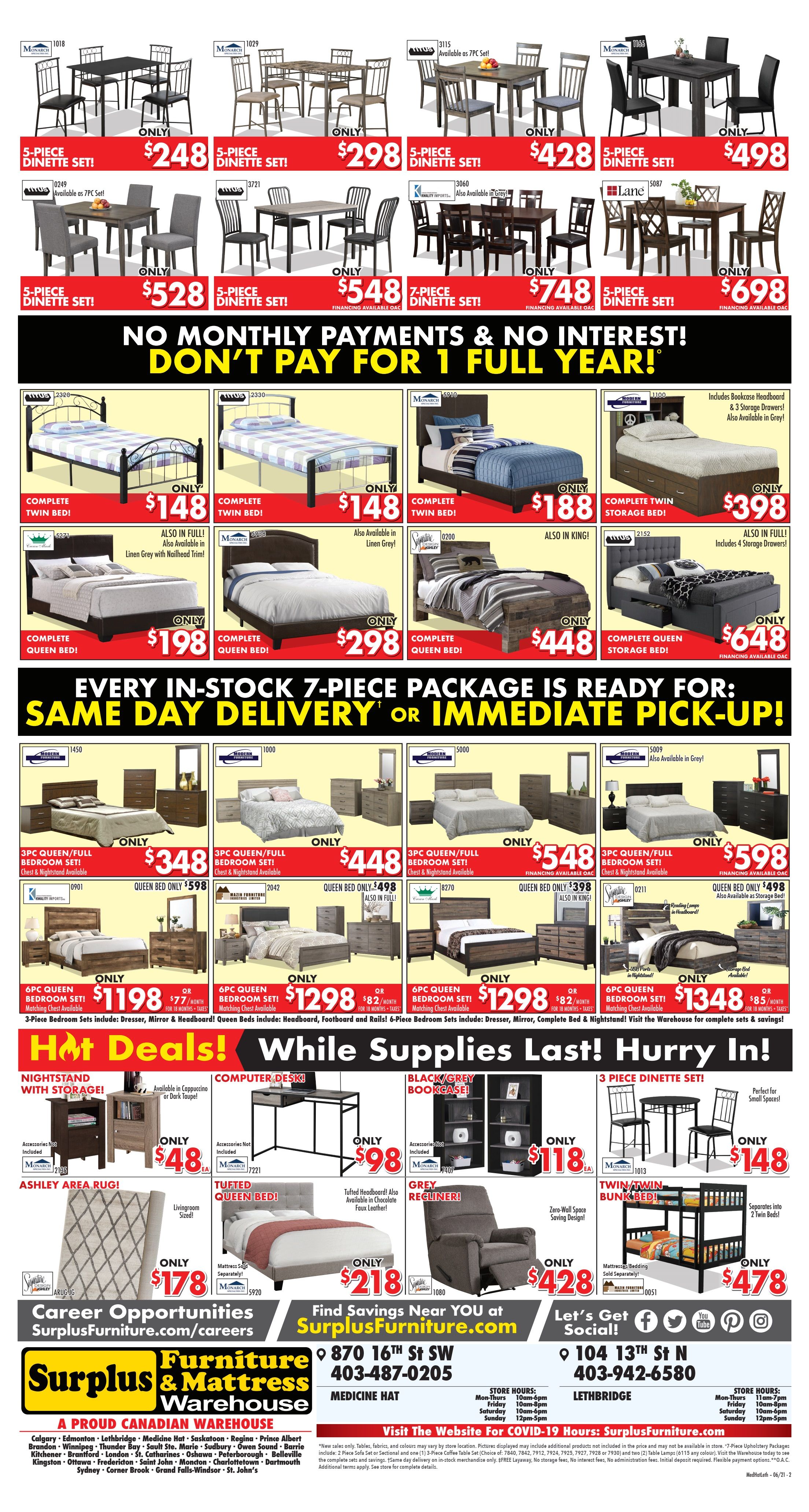 Surplus Furniture & Mattress Warehouse (Lethbridge) Flyer June 14 to 27