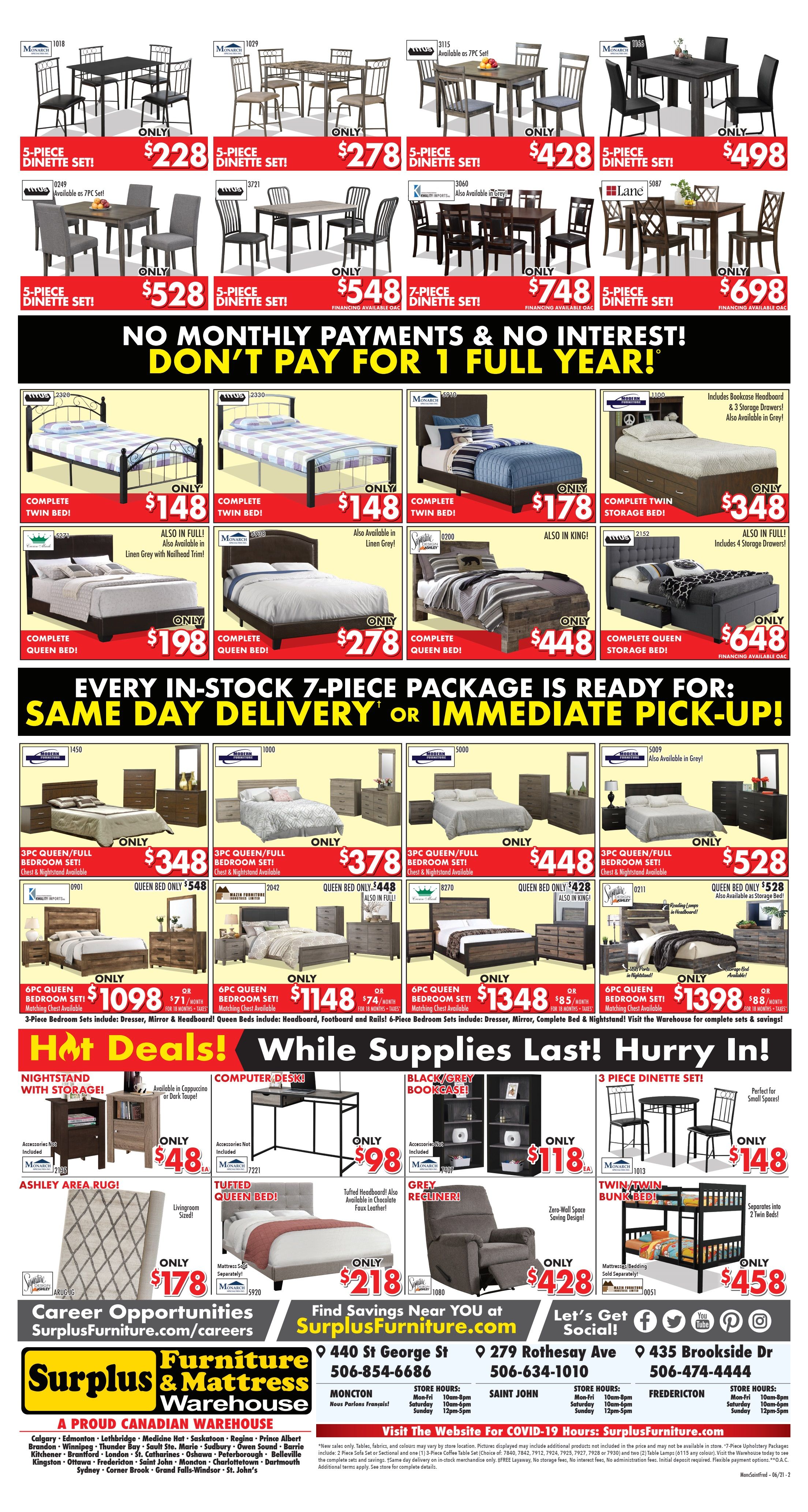 Surplus Furniture & Mattress Warehouse (Fredericton) Flyer June 14 to 27