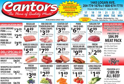 Cantor's Meats Flyer June 17 to 23