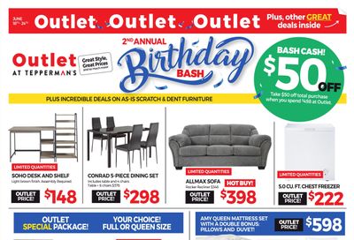 Outlet at Tepperman's Flyer June 18 to 24