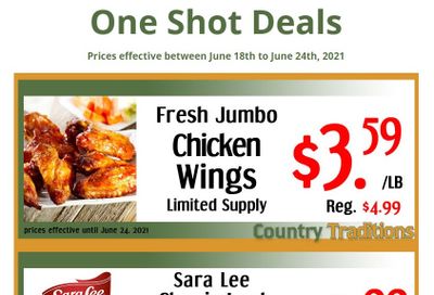 Country Traditions One-Shot Deals Flyer June 18 to 24