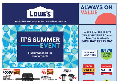 Lowe's Flyer June 24 to 30