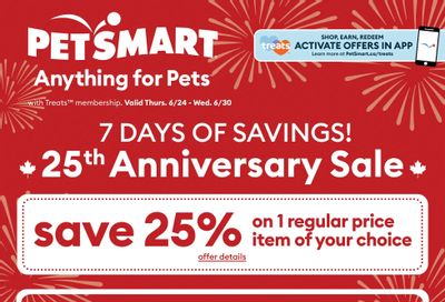 PetSmart 25th Anniversary Sale Flyer June 24 to 30