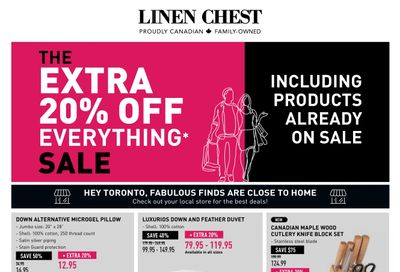 Linen Chest Flyer June 23 to July 18
