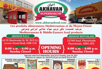 Akhavan Supermarche Flyer June 23 to 29