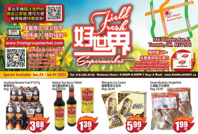 Field Fresh Supermarket Flyer June 25 to July 1