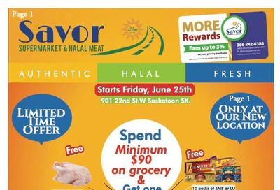 Savor Supermarket Flyer June 25 to July 1