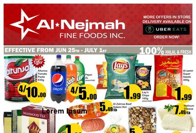 Alnejmah Fine Foods Inc. Flyer June 25 to July 1