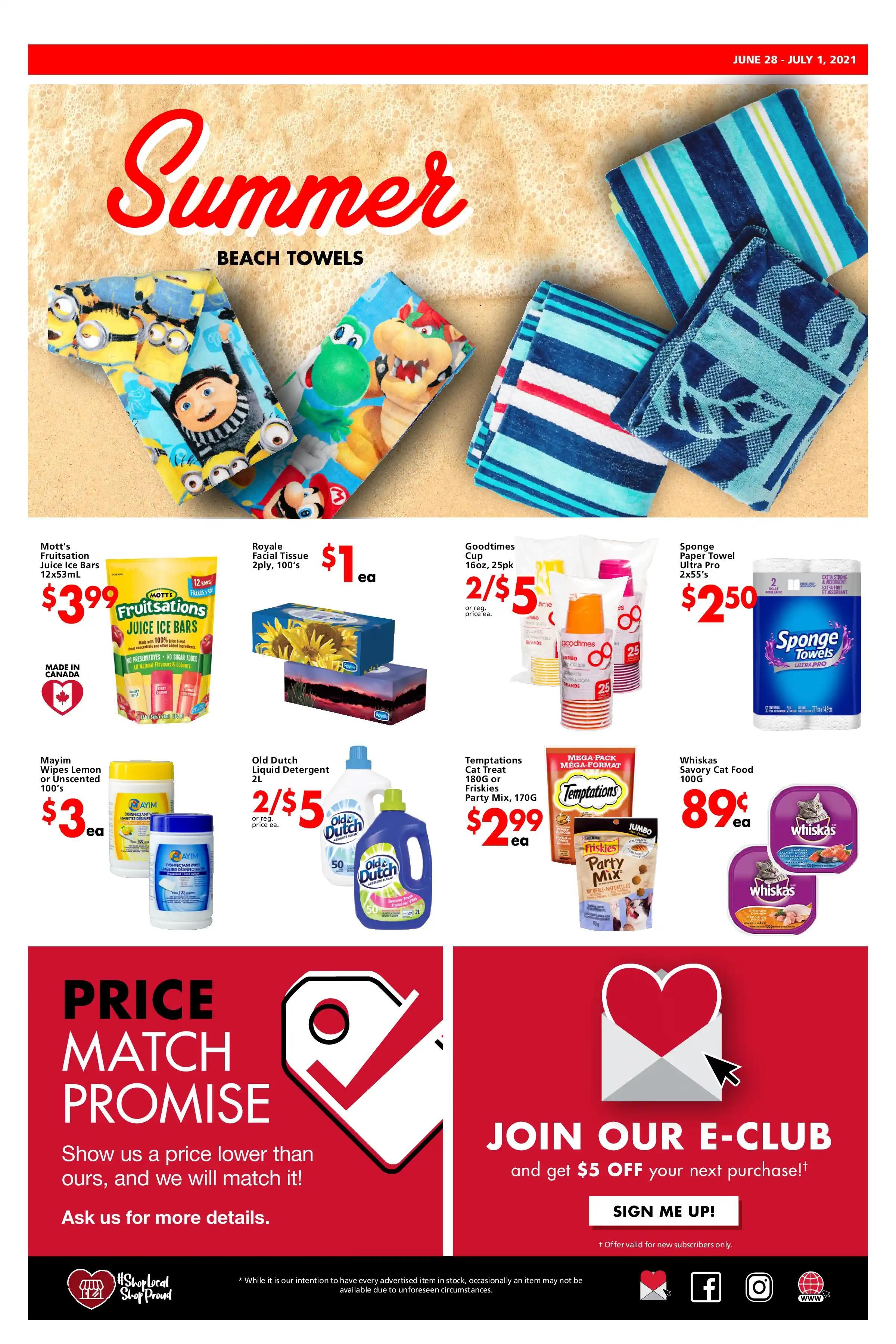 The Bargain Shop & Red Apple Stores Flyer June 28 to July 1