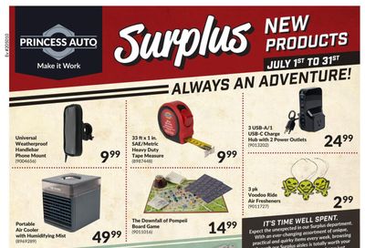 Princess Auto Surplus New Products Flyer July 1 to 31