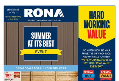 Rona (ON) Flyer July 1 to 7