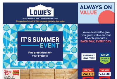 Lowe's Flyer July 1 to 7