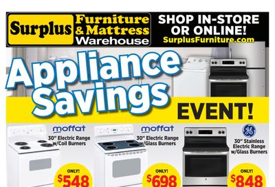 Surplus Furniture & Mattress Warehouse (Winnipeg, Brandon) Flyer June 28 to August 1