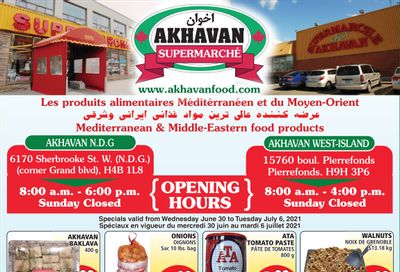 Akhavan Supermarche Flyer June 30 to July 6