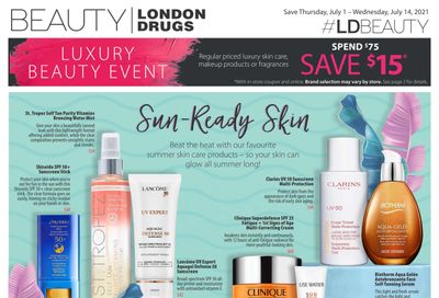 London Drugs Luxury Beauty Event Flyer July 1 to 14