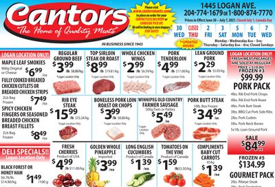 Cantor's Meats Flyer June 30 to July 7
