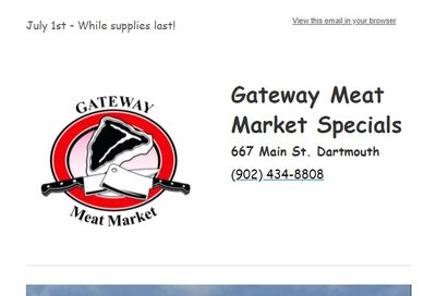 Gateway Meat Market Flyer July 1 to 7