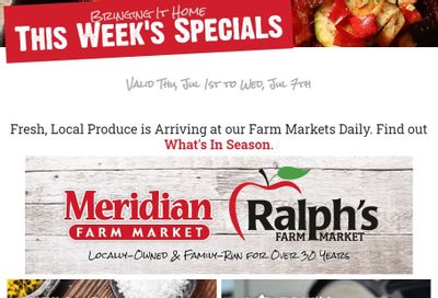 Meridian Farm Market Flyer July 1 to 7