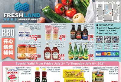 FreshLand Supermarket Flyer July 2 to 8