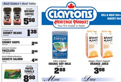 Claytons Heritage Market Flyer July 2 to 8