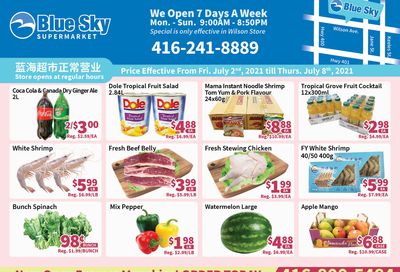 Blue Sky Supermarket (North York) Flyer July 2 to 8