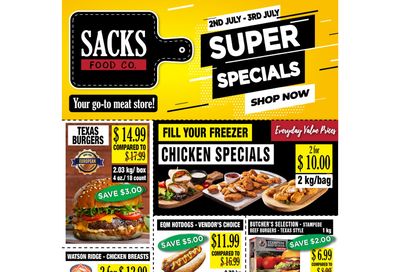 Sacks Food Co. Flyer July 2 and 3