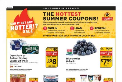 ShopRite (CT, DE, MD, NJ, NY, PA) Weekly Ad Flyer July 4 to July 10